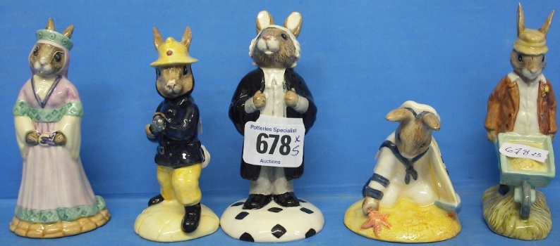 Appraisal: Royal Doulton Bunnykins Figures Sailor DB Fireman DB Judge DB