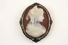 Appraisal: PENDANT BROOCH -Victorian oval hard stone cameo of a Contessa