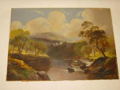 Appraisal: WALTER LANGLEY The Wharfe at Barden Tower signed W Linsley