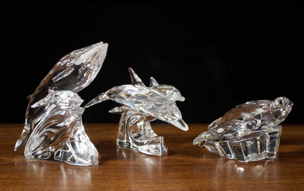 Appraisal: THREE SWAROVSKI CRYSTAL FIGURINES from the Mother and Child series