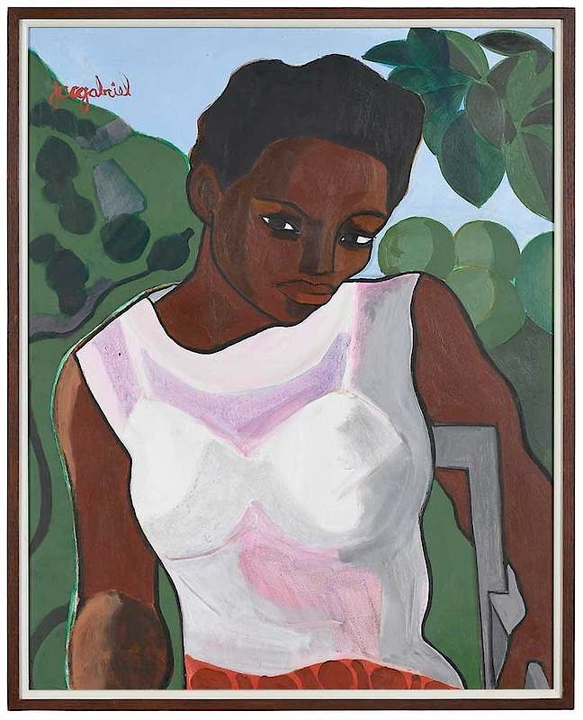 Appraisal: Jacques Gabriel Haitian - Portrait of Woman signed upper left