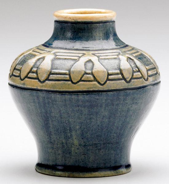 Appraisal: NEWCOMB COLLEGE Early cabinet vase attributed to Marie DeHoa Leblanc