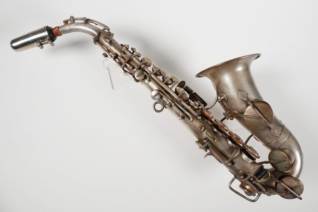 Appraisal: Antique Buffet Crampon silver soprano curved saxophone circa Bell measures