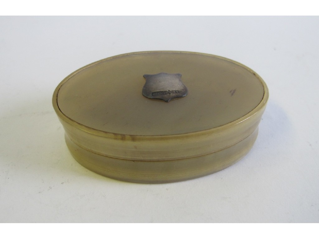 Appraisal: Silver mounted bone snuff box