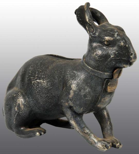 Appraisal: Pot Metal Seated Rabbit Still Bank Condition Very Good Size