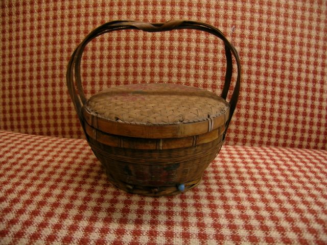 Appraisal: Vintage decorative sewing basket