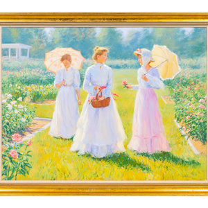 Appraisal: Gregory F Harris American b Three Ladies in White with