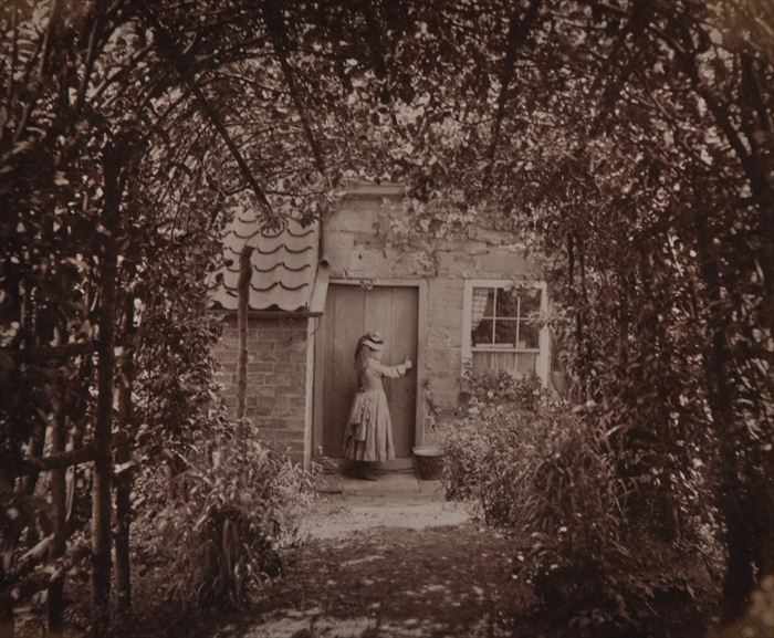 Appraisal: FRANK MEADOW SUTCLIFFE - GIRL BY HOUSE FRONT DOOR Albumen