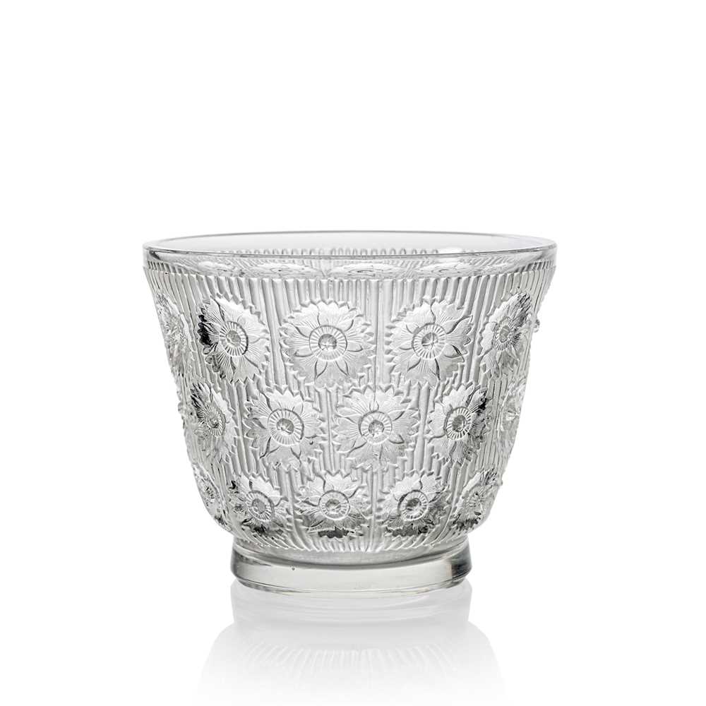 Appraisal: REN LALIQUE FRENCH - EDELWEISS VASE NO - designed clear