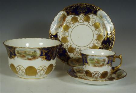 Appraisal: An Aynsley part tea service each item decorated with landscape