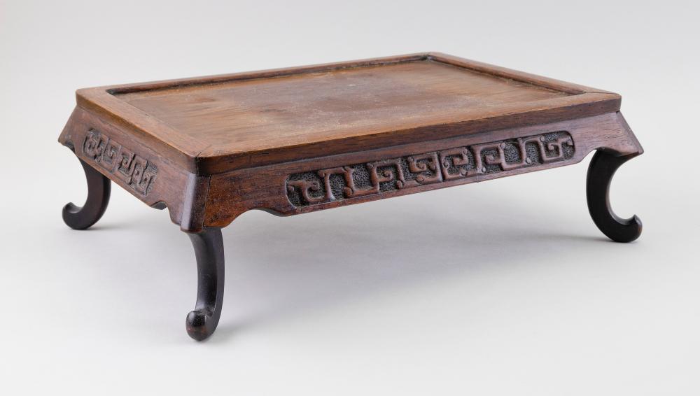 Appraisal: CHINESE HUANGHUALI WOOD STAND LATE TH EARLY TH CENTURY HEIGHT