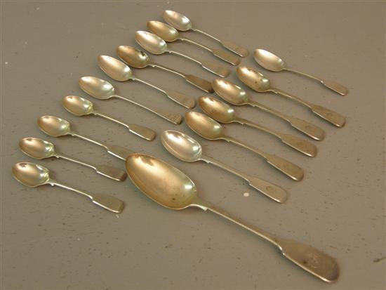 Appraisal: Set of six Victorian silver teaspoons and a tablespoon by