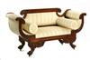 Appraisal: SETTEE - Circa mahogany New York Classical Grecian Settee carved