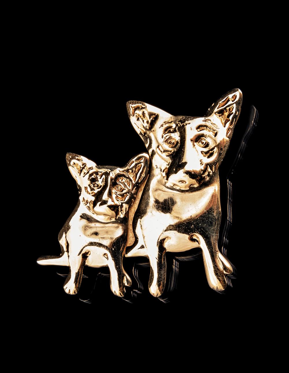 Appraisal: George Rodrigue American Louisiana - Double Blue Dog Pin sterling