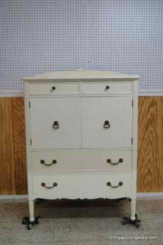 Appraisal: c Drawer Dresser ChestUSA made mahogany dresser painted white designed