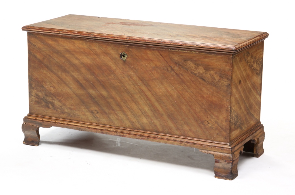 Appraisal: Third quarter th century pine Six board dovetailed chest with