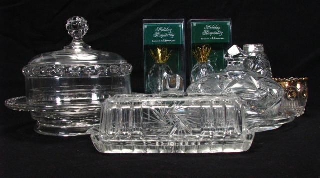 Appraisal: Group of Antique and Vintage Pattern Glass including two lidded