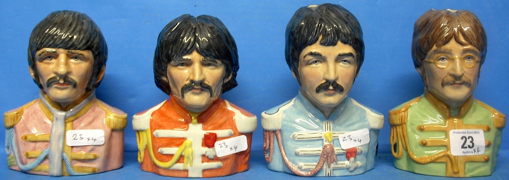 Appraisal: Set of limited edition Bairstow Manor Sergeant Pepper Beatles Jugs