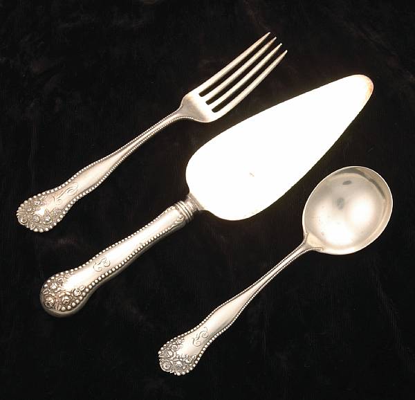 Appraisal: A sterling partial flatware setGorham Mfg Co Providence RILancaster monogrammed