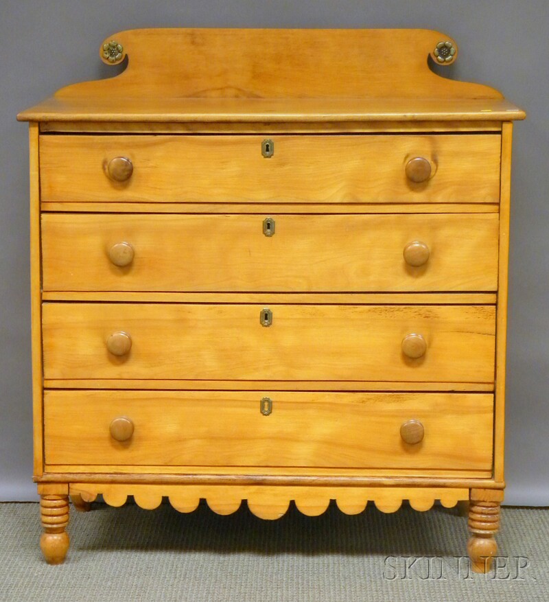 Appraisal: Country Classical Maple Four-drawer Bureau New England early th century