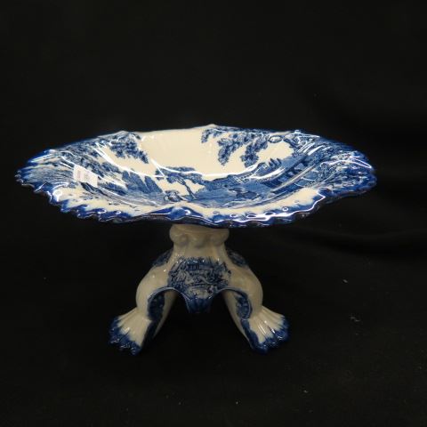 Appraisal: Staffordshire Flow Blue Romantic Compote diameter excellent