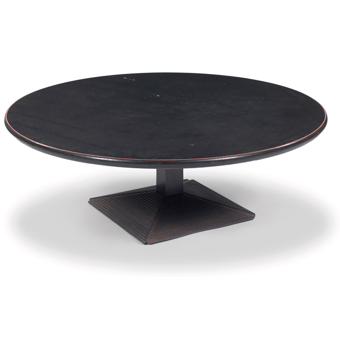 Appraisal: B B Italia coffee table Italy round top with textured