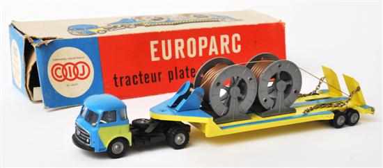 Appraisal: CIJ Europarc Tracteur Plate- Forme blue and green cab yellow