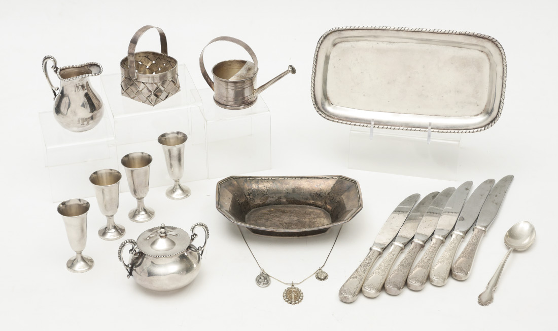 Appraisal: WORLDLY COLLECTION OF SILVER TO INCLUDE CARTIER An assembled collection