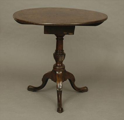 Appraisal: George II Mahogany Tripod Table