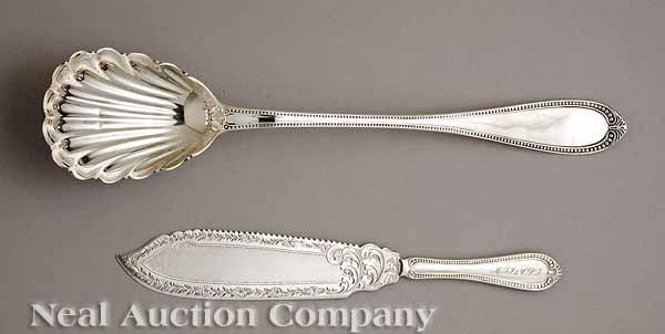 Appraisal: An American Coin Silver Bead Dressing Spoon Jones Ball and