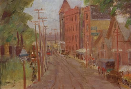 Appraisal: PALMER PAULINE American - A New England Village oil on