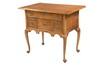 Appraisal: LOWBOY - American Queen Anne style Tiger Maple Lowboy highly