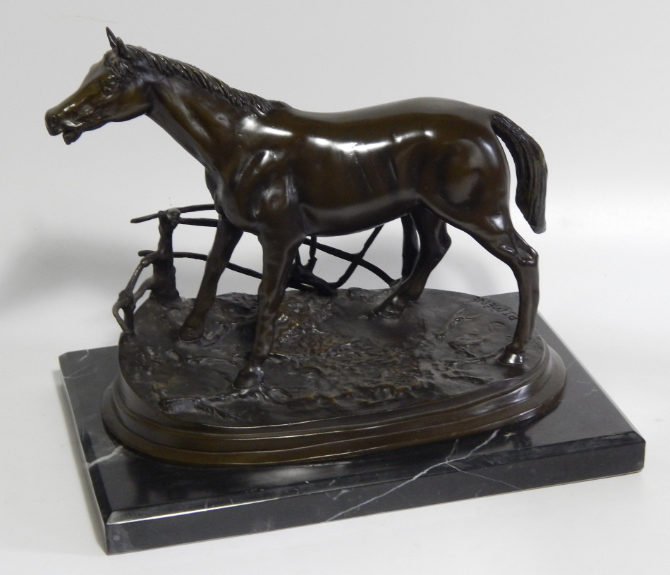 Appraisal: After Pierre-Jules Mene - A bronze model of a stallion