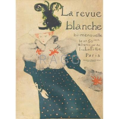 Appraisal: Henri de Toulouse-Lautrec French - La revue blanche Lithograph in