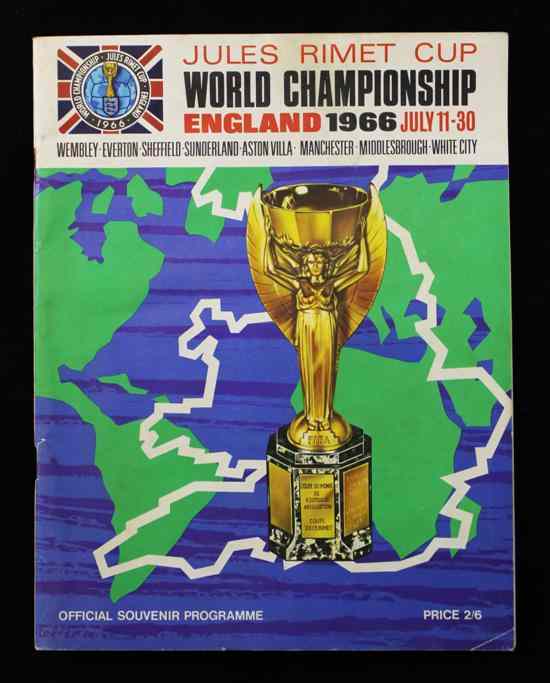 Appraisal: A football World Cup souvenir programme with eight original tickets