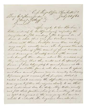 Appraisal: SIGNED BY GENERAL BEAUREGARD AND HIS SON MILITARY Autograph Letter