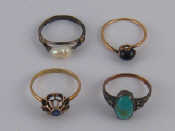 Appraisal: A mixed lot comprising a Russian hallmarked standard approx carat