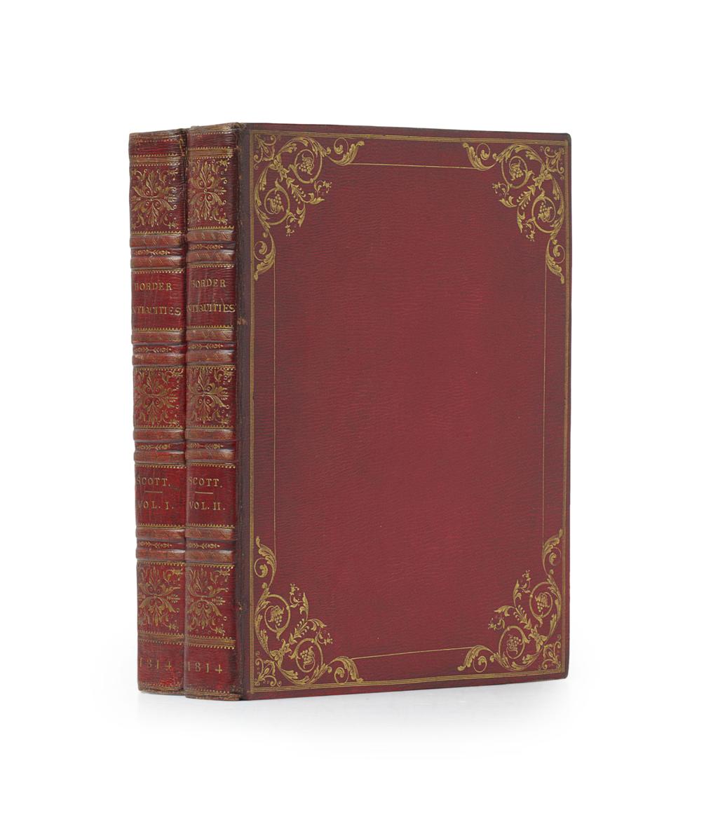 Appraisal: Red morocco rococo binding - Scott Walter The Border antiquities