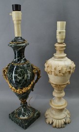 Appraisal: An Italian marble lamp base together with a French gilt