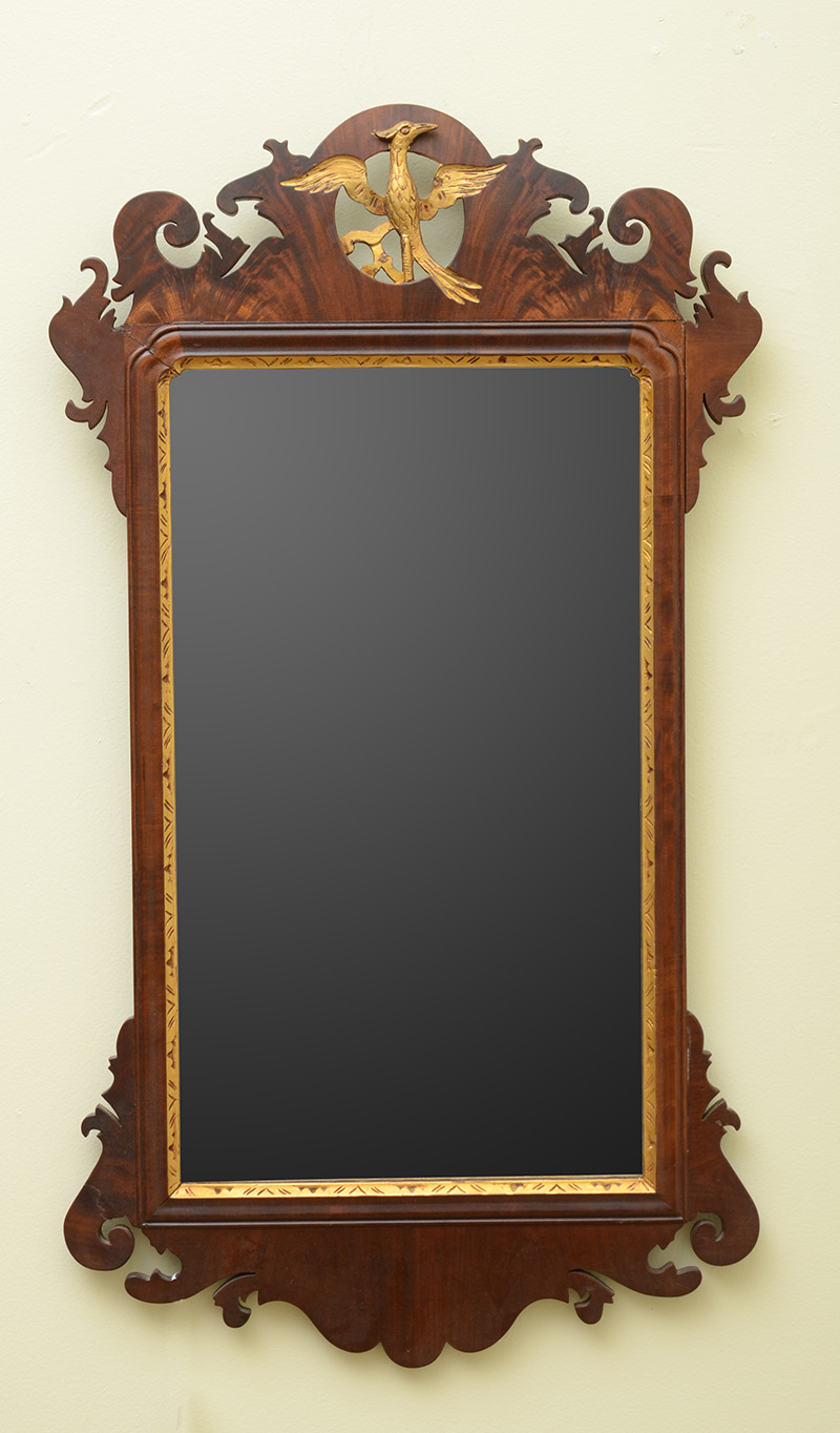 Appraisal: Chippendale Mahogany and Parcel-Gilt Mirror x in Estimate -