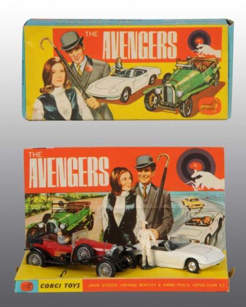 Appraisal: Corgi No Avengers Car Die-Cast Gift-Set Description Circa to Includes