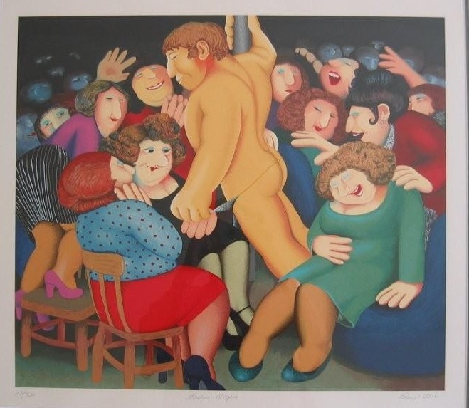 Appraisal: Beryl Cook British - LADIES NIGHT Color screenprint Signed and