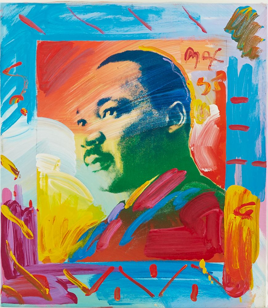 Appraisal: Peter Max Martin Luther King Jr Acrylic on Canvas Peter