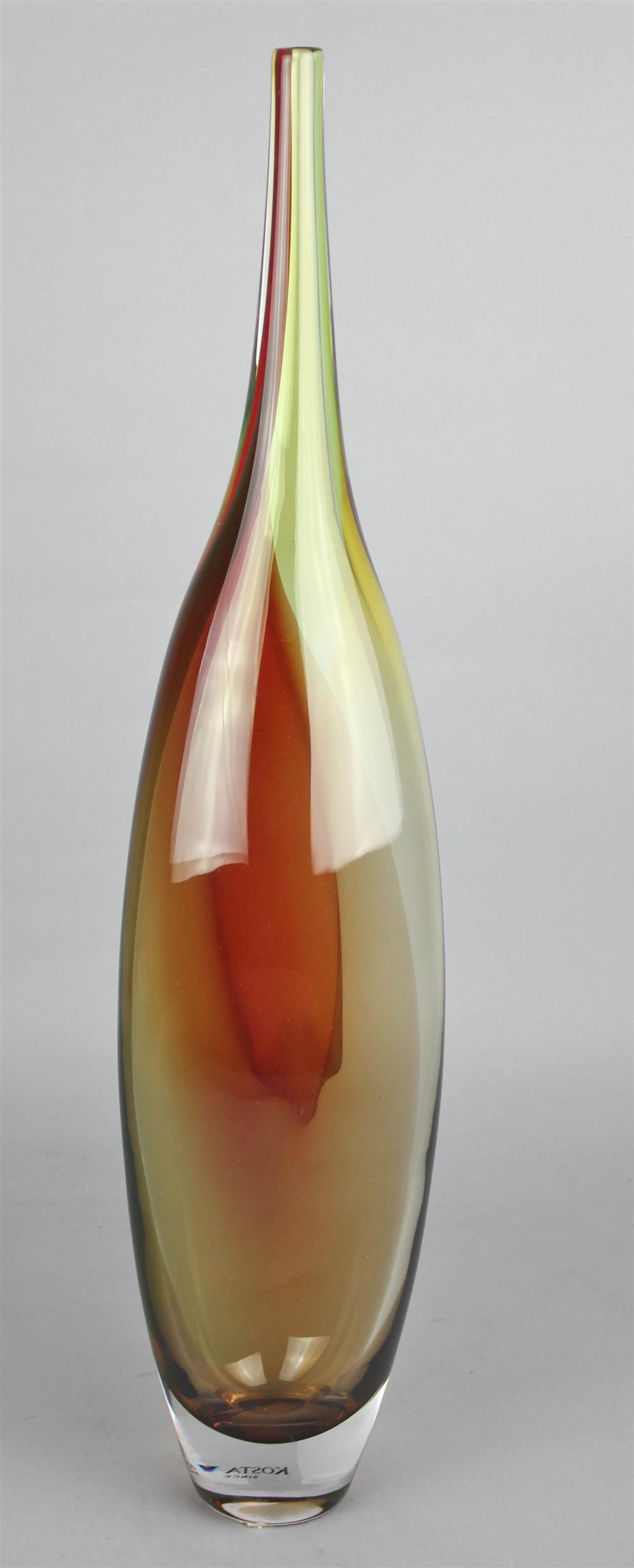 Appraisal: KOSTA BODA GLASS PIECE BY KJELL ENGMAN printed label and