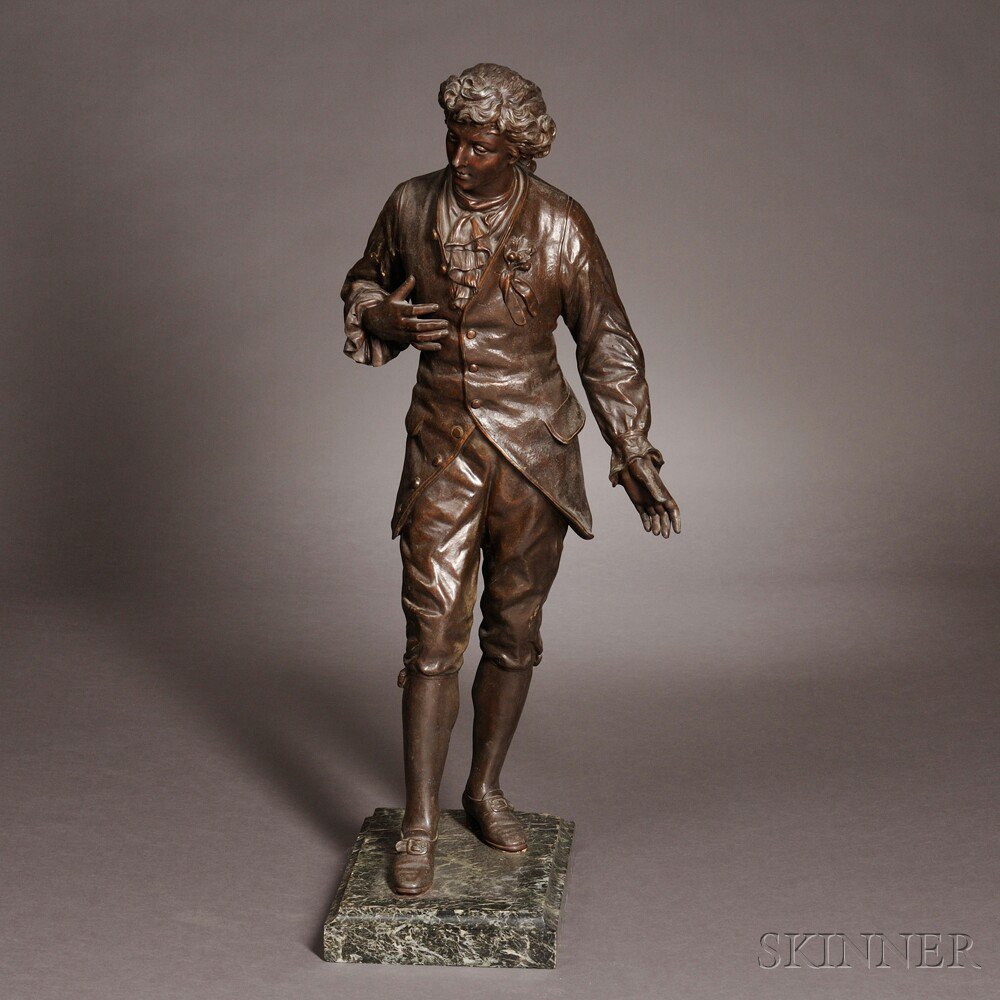 Appraisal: Spelter Figure of an th Century Gentleman late th century