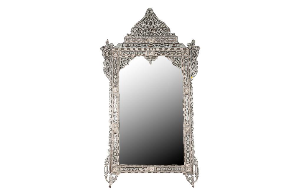 Appraisal: LEVANTINE BONE SHELL INLAID MIRROR x inches Condition