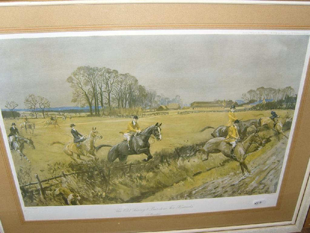 Appraisal: A set of four coloured hunting prints after Lionel Edwards