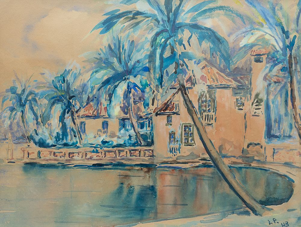 Appraisal: th Century American Artist Unknown Worth Avenue House Below Everglades