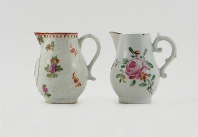 Appraisal: A Lowestoft jug painted with small sprays of polychrome flowers