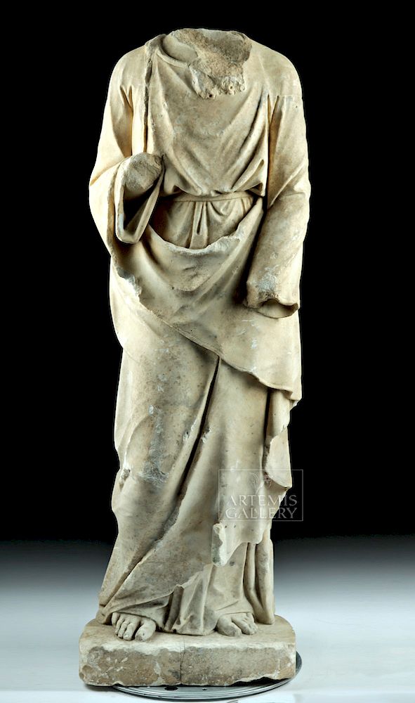 Appraisal: Stunning th C Neoclassical Marble Statue of Hades Europe Neoclassical